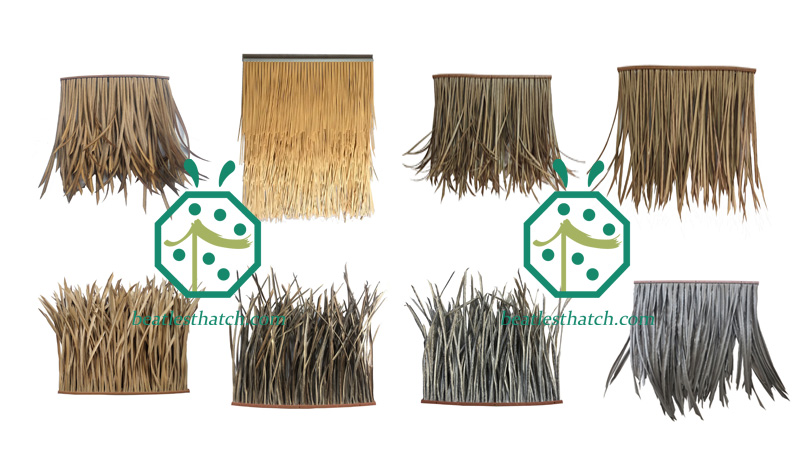 Synthetic thatch roof for backyard garden tiki hut construction