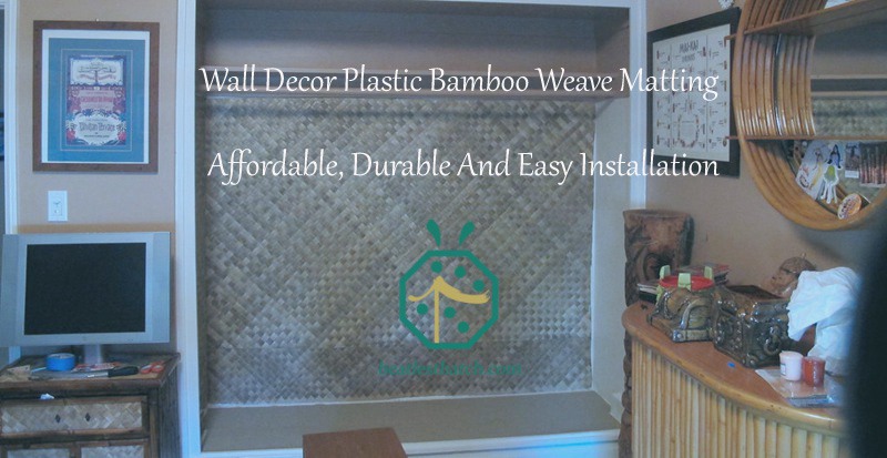 Affordable and durable wall decoration plastic bamboo weave wall matting
