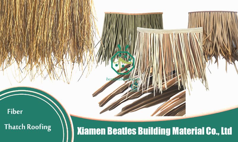 Exotic Fiber Thatch Roofing For Bungalow Roof Replacement Construction