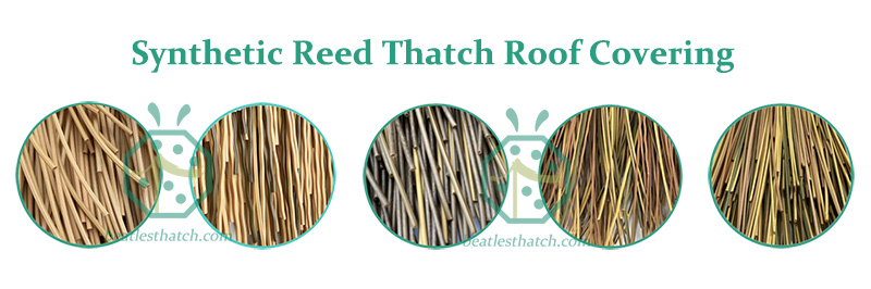 Synthetic reed thatch roofing system for Africa and Middle East thatched roof project