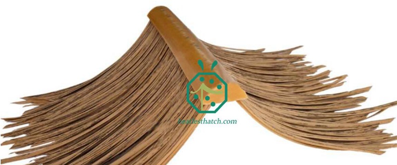 Artificial reed thatch roof ridge tiles