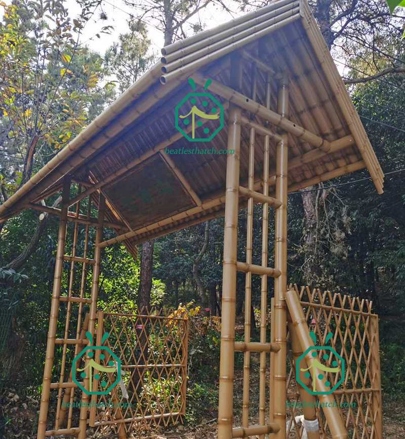 Iron bamboo sticks for bamboo house construction in the park