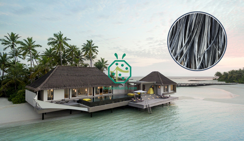 Overwater restaurants thatched roof by plastic thatch products