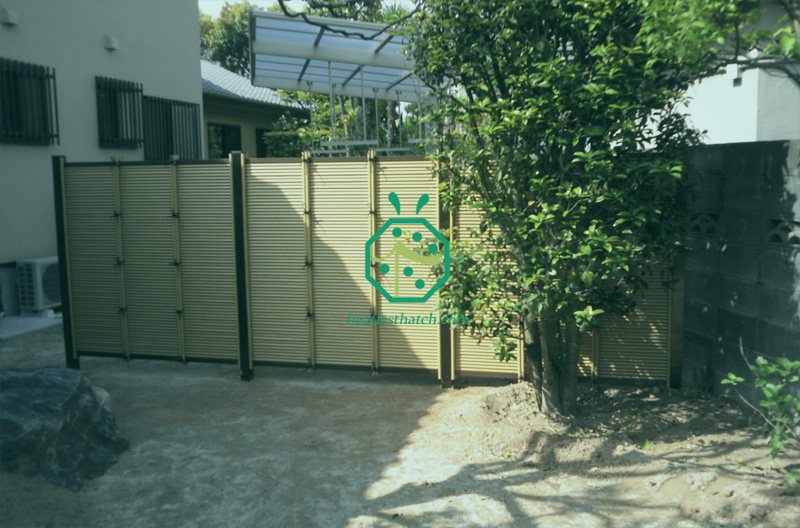 Künstlicher Bambusstabzaun aus Kunststoff in Japan