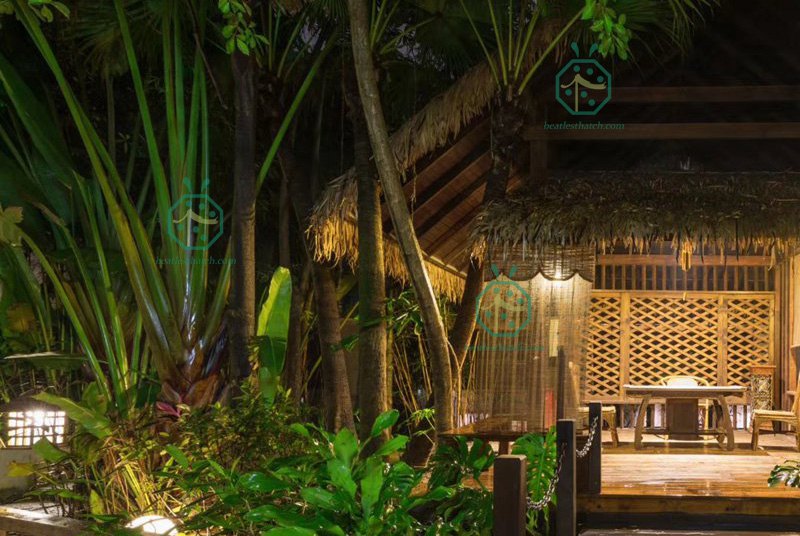 Scenic Tourism Area Resort Hotel Synthetic Thatch Roofing für Tiki Hut Dekoration