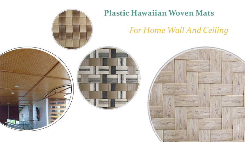 Plastic Bamboo Weave Panel For Bali Hut Ceiling Decoration