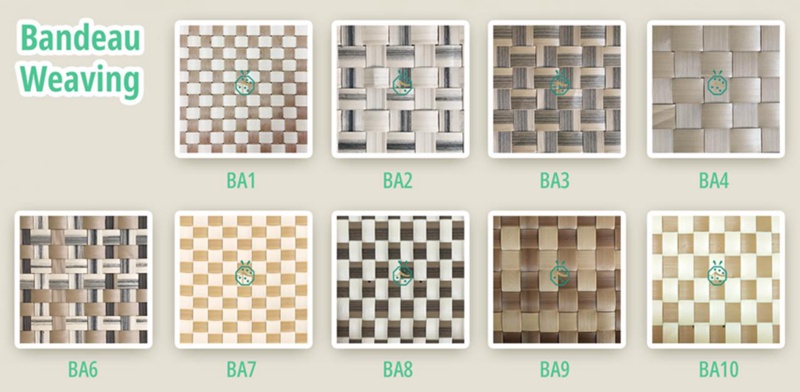 Artificial palm leaf woven matting for ceiling and wall decoration