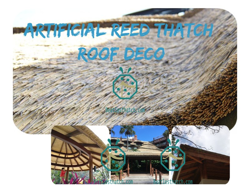 Synthetic Reed Rod Thatched Roof For Bungalow Structures