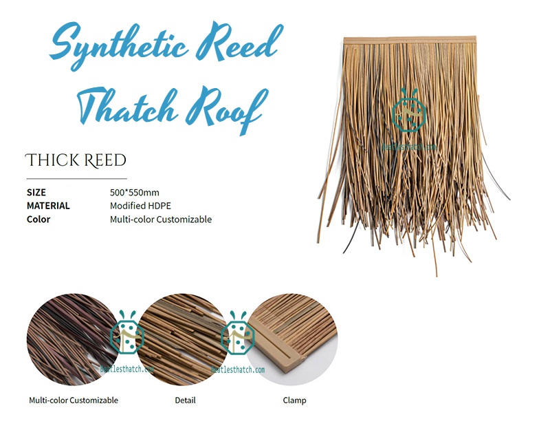 Synthetic Reed Rod Thatch For Tiki Hut in UAE