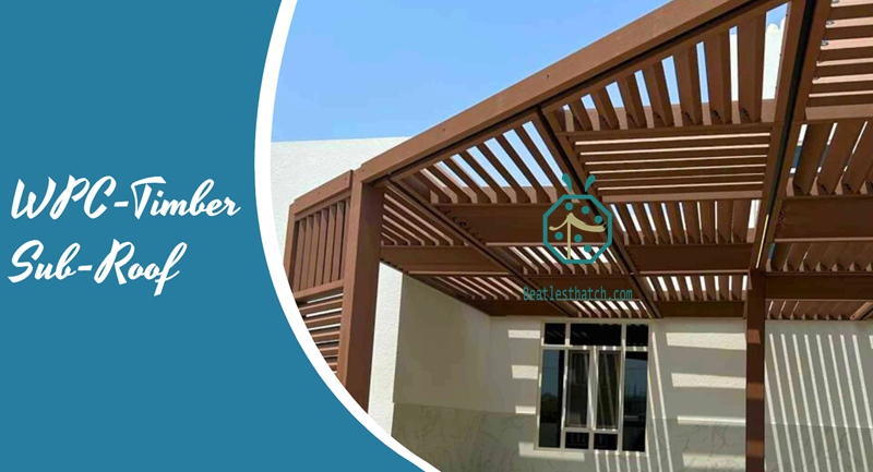 WPC timber wood for thatched roof structure construction
