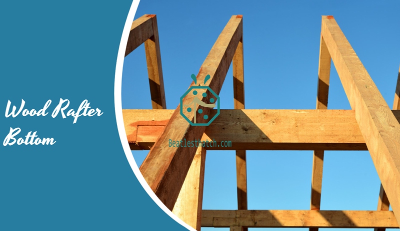 wood purlin and rafter as sub-roof for thatching