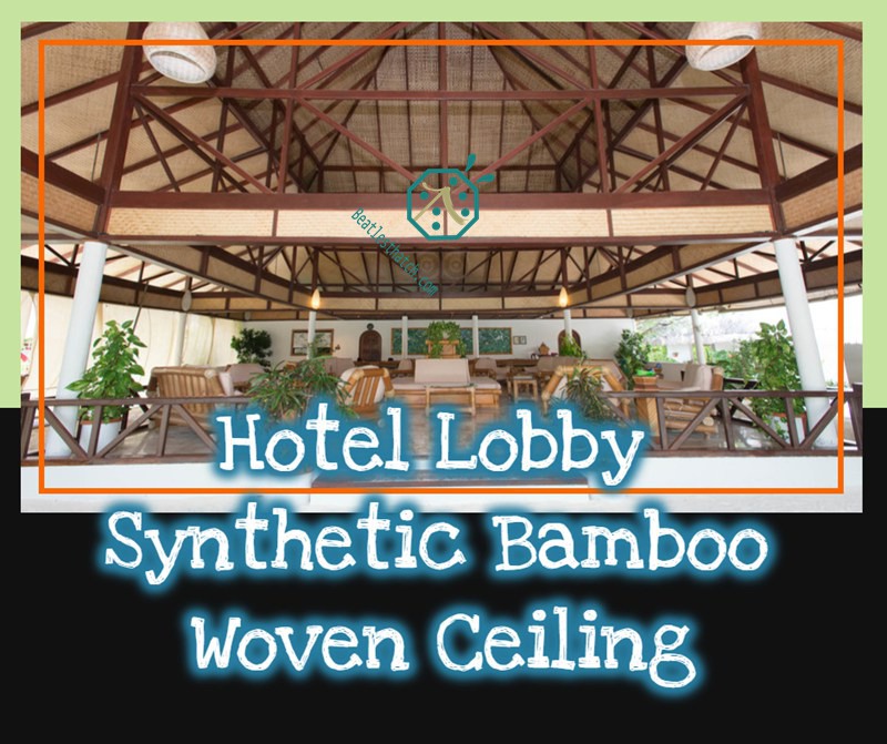 Resort hotel lobby bamboo weave panel for ceiling decoration Resort hotel lobby bamboo weave panel for ceiling decoration