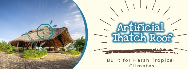 Synthetic thatch roof materials for ranch pavilion roof covering Synthetic thatch roof materials for ranch pavilion roof covering