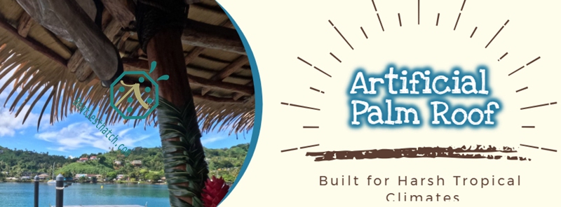 Waterproof Palmex Type Synthetic Palm Thatch Roof for Gazebo Covering