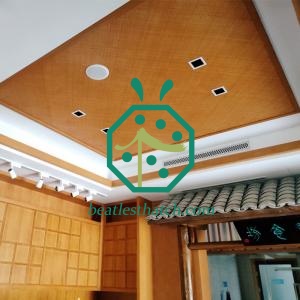 Synthetic chalet bamboo ceilng