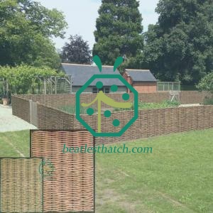 Synthetic willow garden fencing