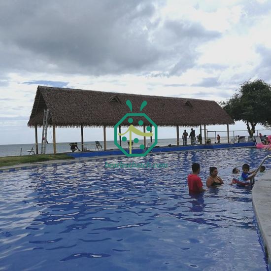 Fireproof Artificial Thatch Roof Products For Dominican Republic Resort and Residential Palapa