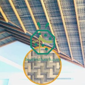 Size Customizable Fireproof Artificial Bamboo Woven Ceiling Mat New Zealand