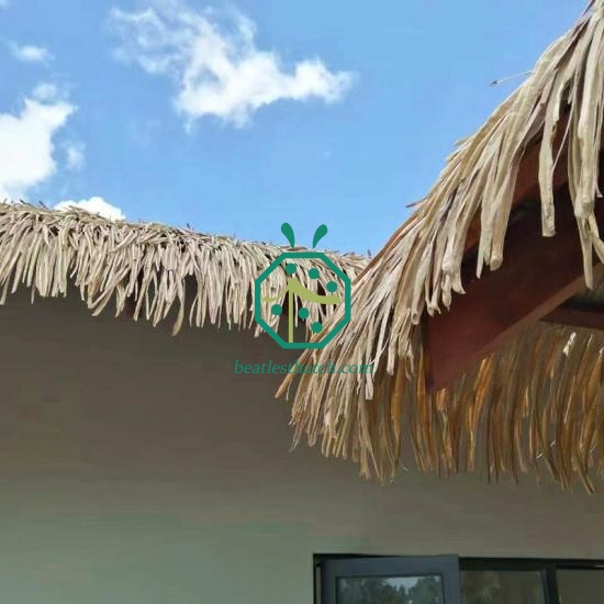 Synthetic gazebo palm thatch roof
