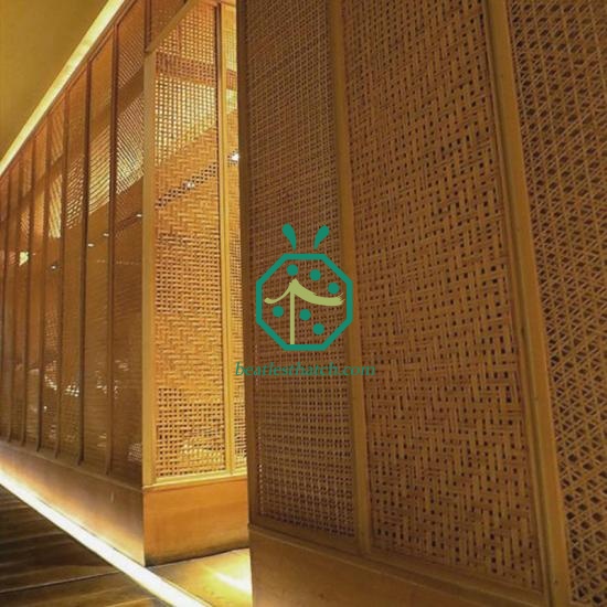 Plastic Bamboo Weave Wall Facing For Interior Design