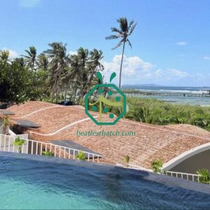 Verschiedene Designs und Lieferungen von synthetischen Strohdächern auf Mauritius