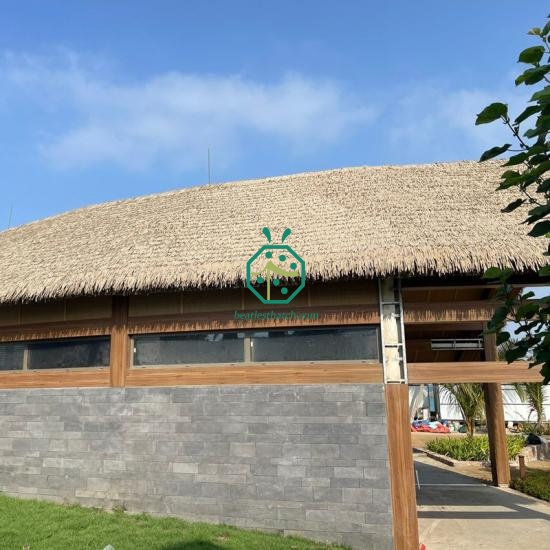 DIY gazebo thatch roof replacement for park or backyard facility