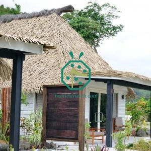 Resort Hotel Villa Tiki Hut Fire Retardant Artificial Palm Thatch Roofing Panels