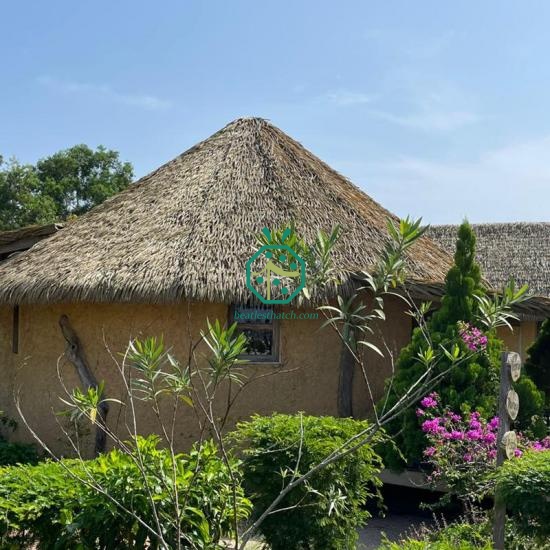 Resort Hotel Villa Tiki Hut Fire Retardant Artificial Palm Thatch Roofing Panels