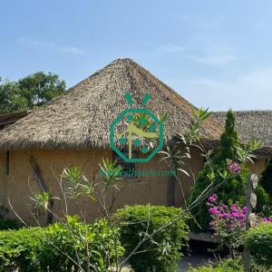 Resort Hotel Villa Tiki Hut Fire Retardant Artificial Palm Thatch Roofing Panels