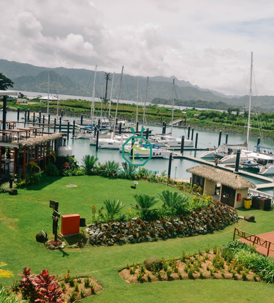 Dach aus Palmfaser-Stroh für die Dekoration des Fiji Bure-Hauses