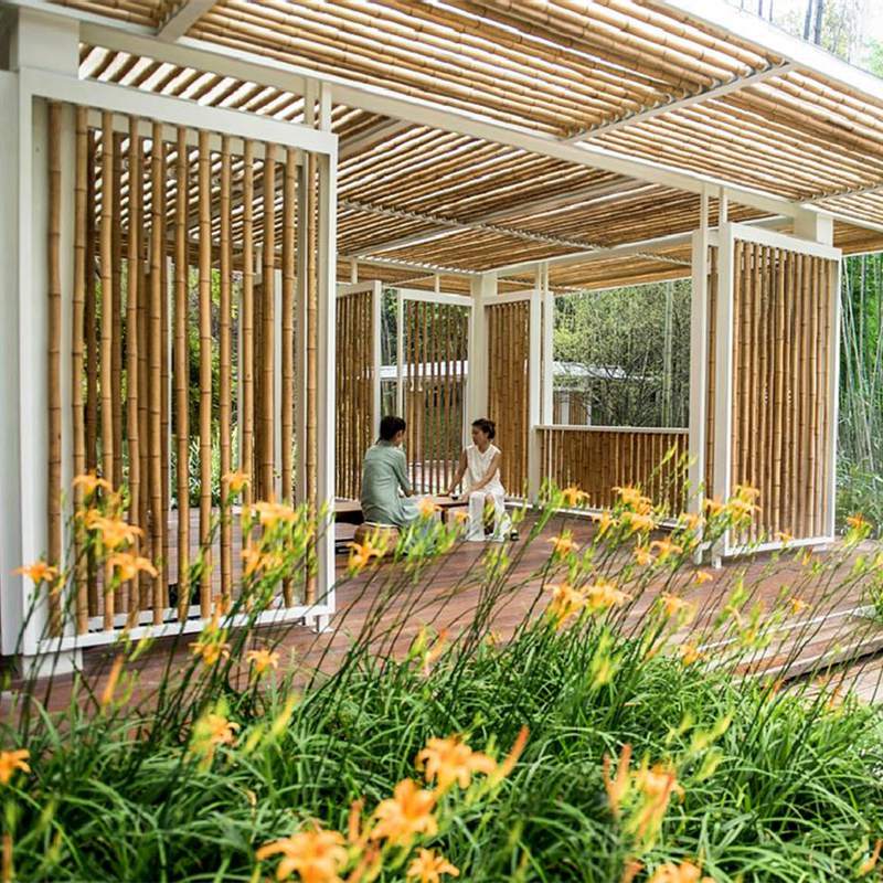 Landschaft Bambusstangen Design von Luhu Bambus versteckten Garten