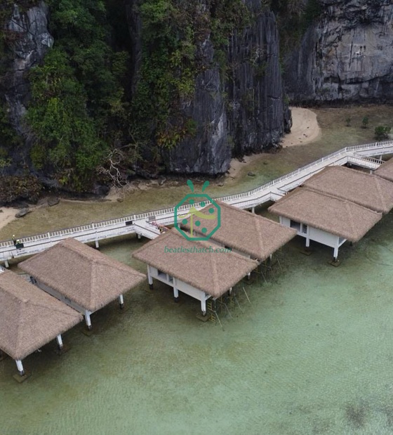 Künstliche Strohdachdeckung des Palawan Resort Hotels