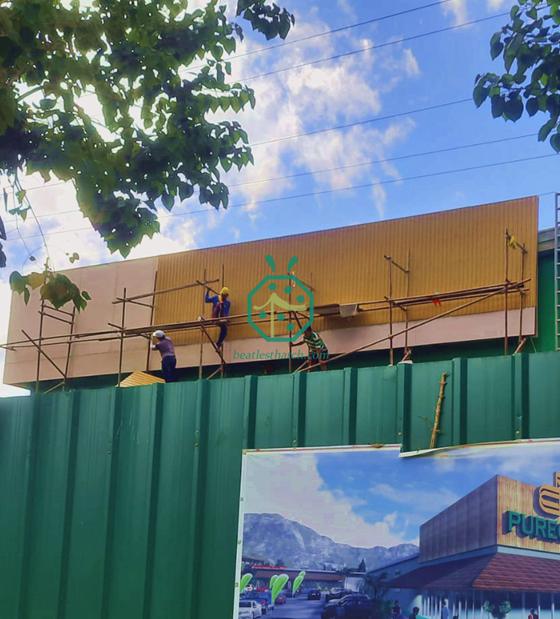 Plastikbambusplatte für Supermarkt-Dekoration in Philippinen