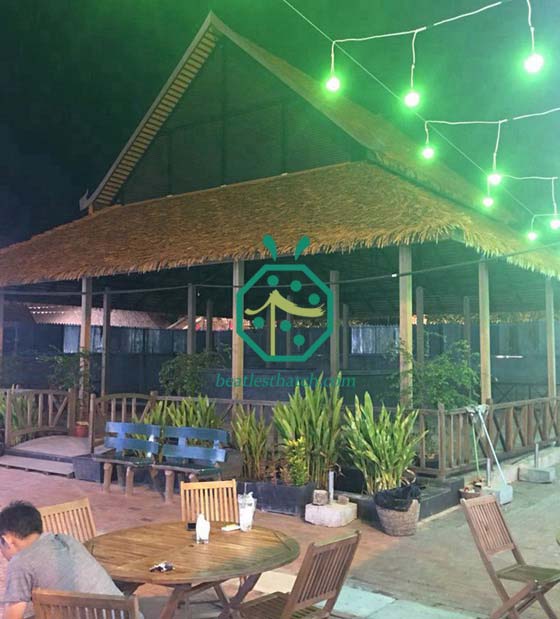 Kambodscha Bungalow Restaurant synthetisches Strohdachprojekt