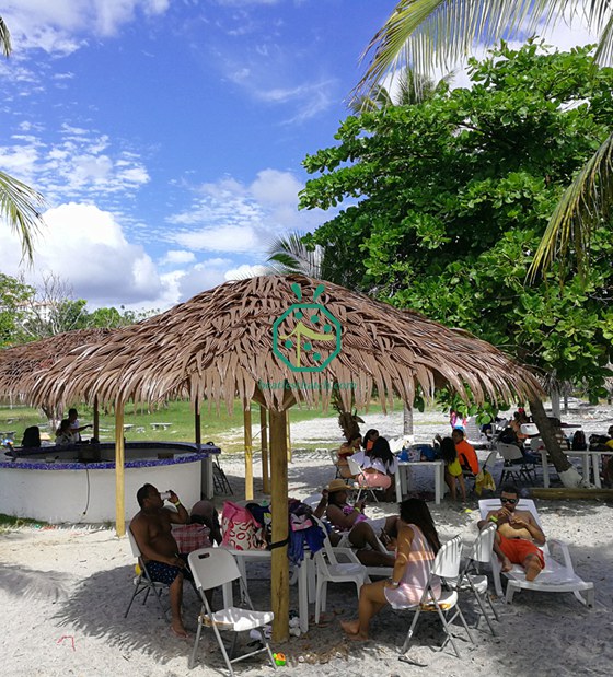 Panama Amusement Park Tourist Rest Area synthetische Palm Strohschirme