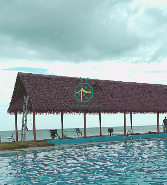synthetisches Palmdach für das Panama Beach Schwimmbad